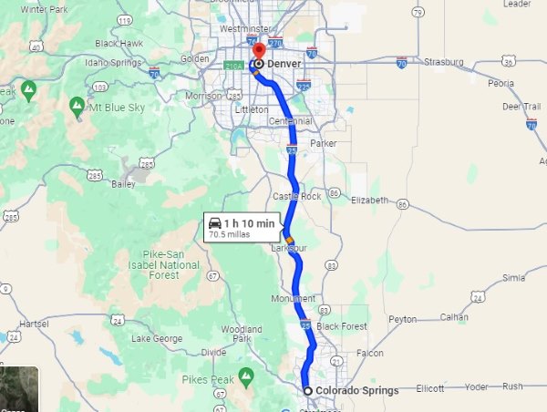 Colorado Springs a Denver en Bus * [2026 ]